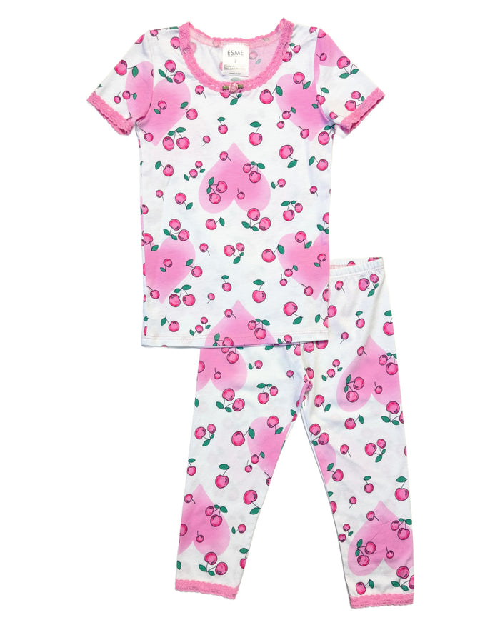 esme- Cherry Love Short Sleeve Pajama Set