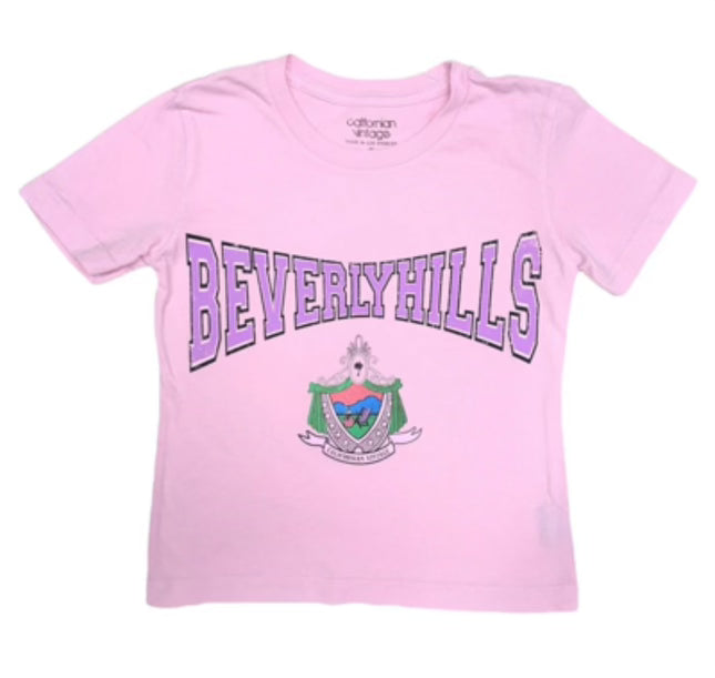 Californian Vintage- Beverly Hills T-Shirt (Pink)