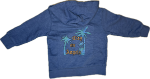 Californian Vintage- BABY City Of Angels Zip Up Hoodie (Dusty Blue)