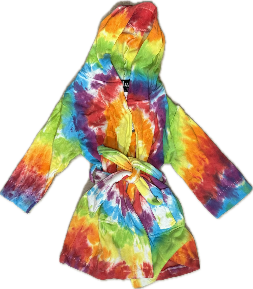 Flowers By Zoe Multi Tiedye Swirl Bath Robe Ragg Tattoo