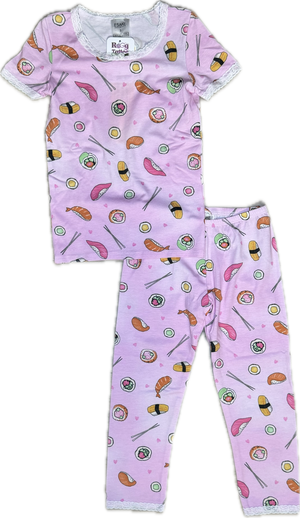 esme- Pink Sushi Short Sleeve Pajama Set