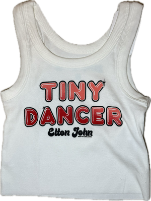 rowdy sprout- Tiny Dancer White Tank Top