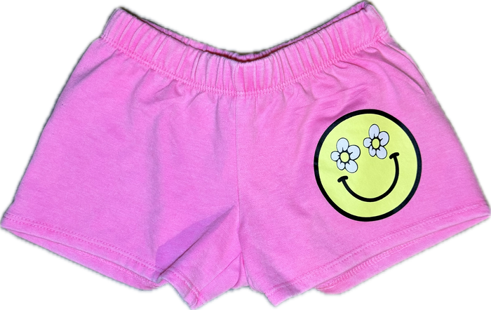 FIREHOUSE- Daisy Eyed Smiley Shorts (Neon Pink)