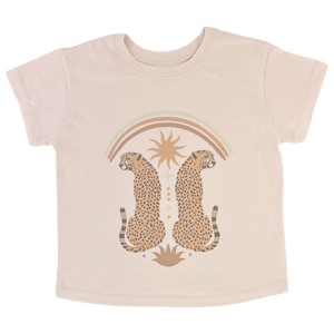 TINY WHALES- Wild One Girl Boxy Tee (Faded Pink)