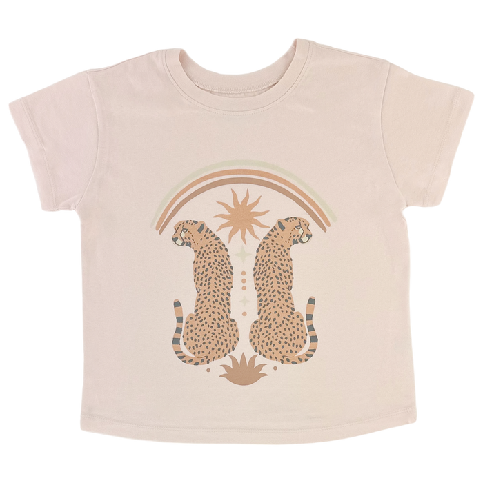 TINY WHALES- Wild One Girl Boxy Tee (Faded Pink)