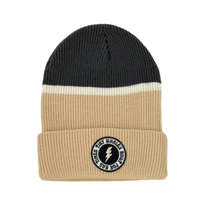 TINY WHALES- High Voltage Beanie (Sand/Faded Black)