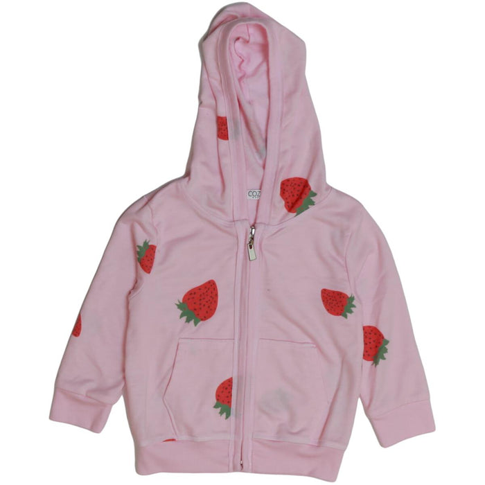 Cozii- ZIP UP HOODIE STRAWBERRY (blush pink)