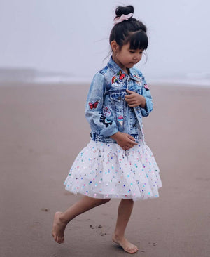 Lola and the Boys- All About The Patch Crop Denim Jacket