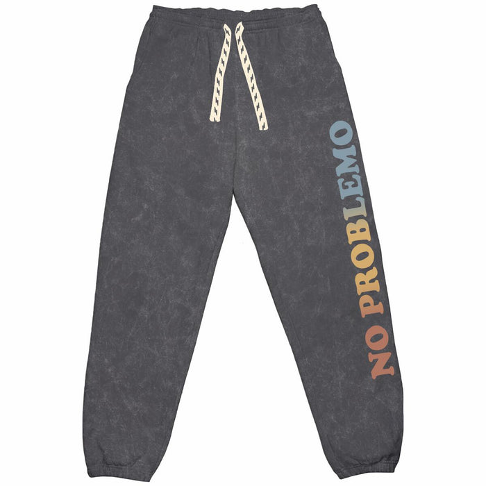 TINY WHALES- Tiny Whales No Problemo Sweatpants - Mineral Black