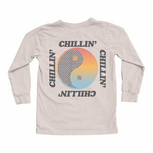 TINY WHALES- Chillin Long Sleeve Tee (cinder)