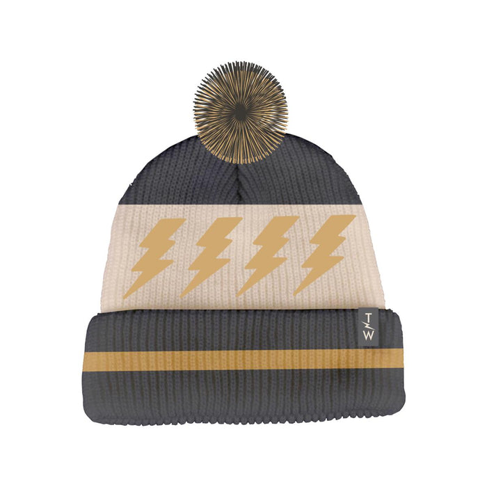 TINY WHALES- Electric Beanie (black/gold)