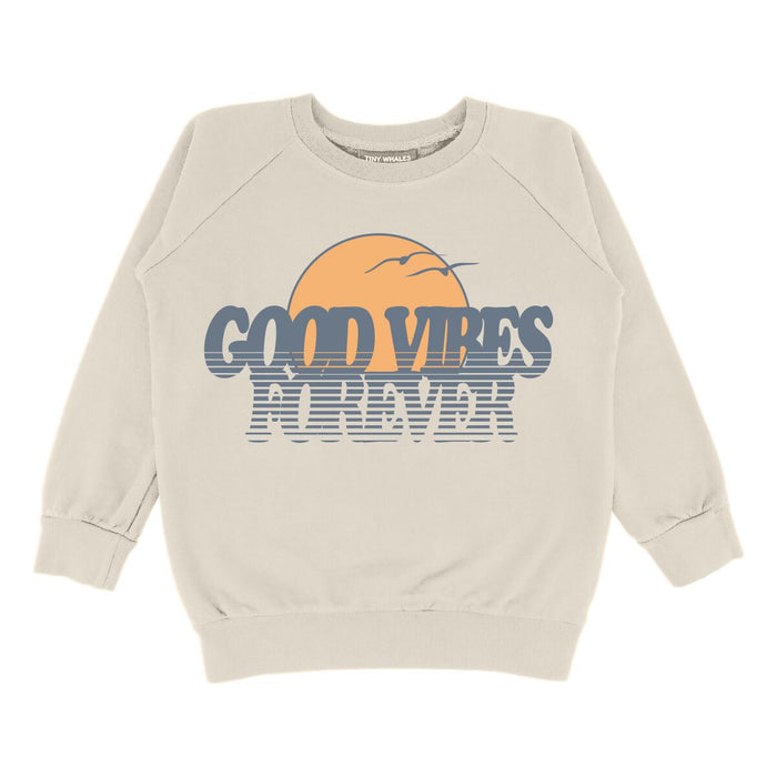 TINY WHALES- Good Vibes Forever Sweatshirt (natural)