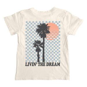 TINY WHALES- Livin The Dream Tee (natural)