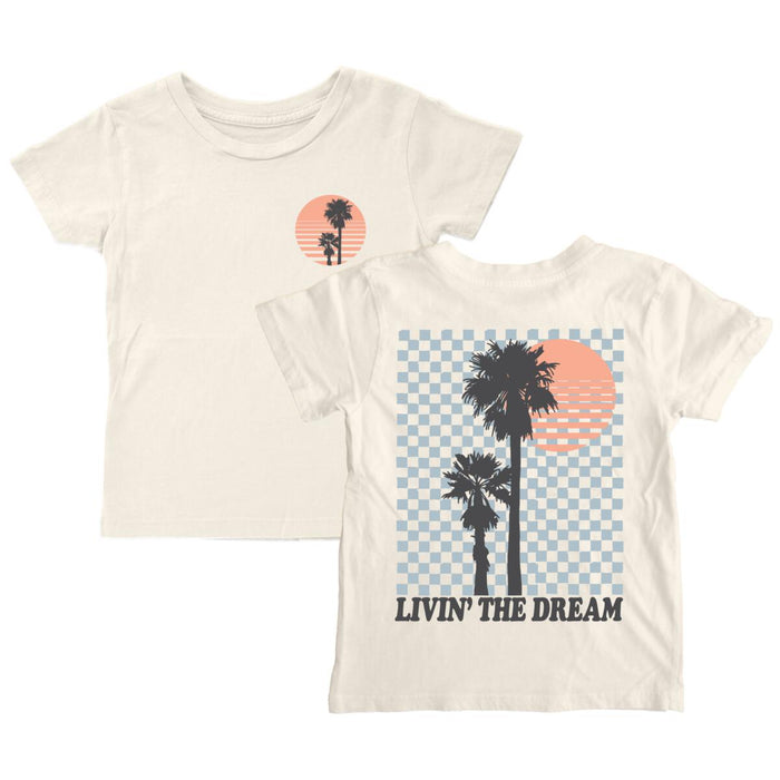 TINY WHALES- Livin The Dream Tee (natural)