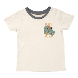 TINY WHALES- Party Animal Tee (natural)