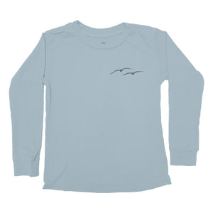 TINY WHALES- The Good Life Long Sleeve Tee (ocean)