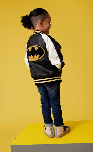 Lola and the Boys- Batman™ Patched Leather Jacket