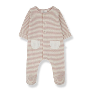 One More In The Family- Adria Jumpsuit with Feet (nude)