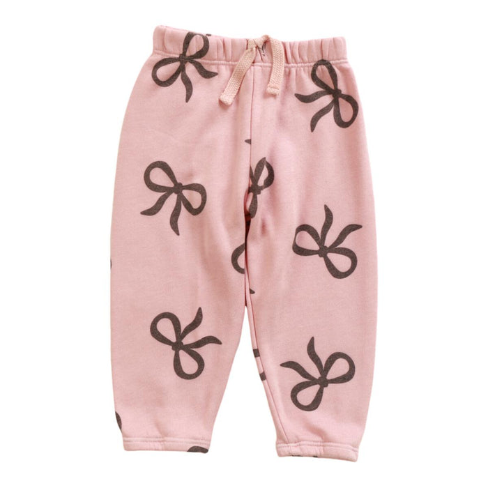 Cozii-  ATHLETIC PANT W/BK PKT BOWS PINK