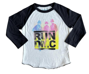 rowdy sprout- RUN DMC GRAFFITI LONG SLEEVE RAGLAN TEE