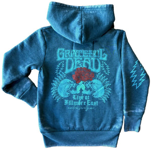 Rowdy Sprout- GRATEFUL DEAD SKELLIES HOODIE (river green)