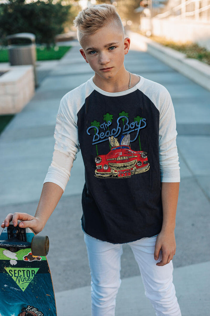 rowdy sprout- BEACH BOYS '83 LONG SLEEVE RAGLAN TEE