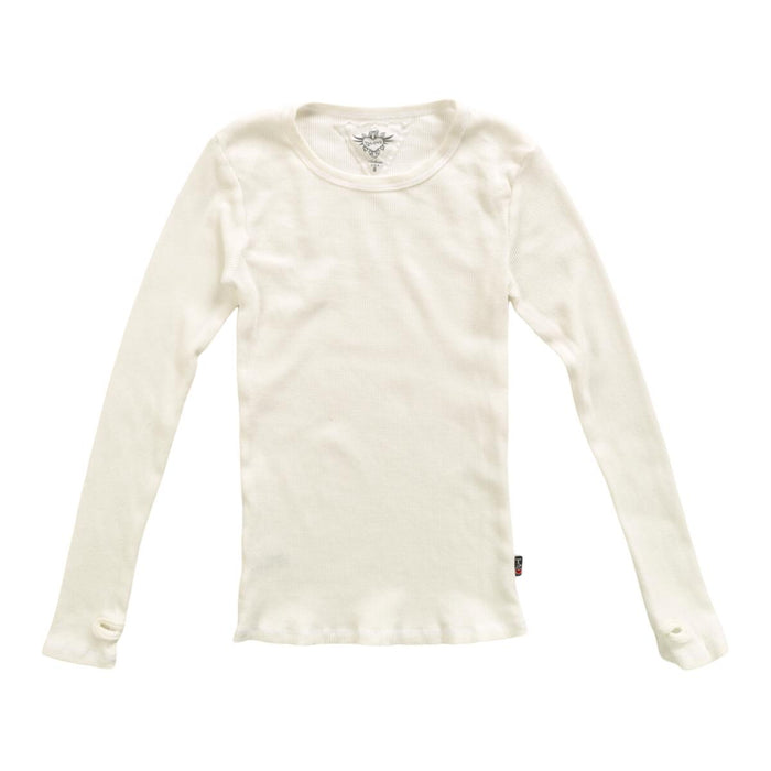 T2LOVE- L/S Crew Top W/ Thumbhole (ivory)