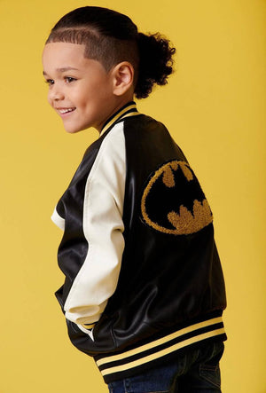 Lola and the Boys- Batman™ Patched Leather Jacket