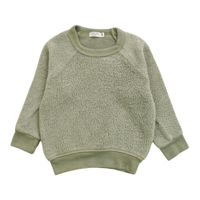 COZII- REV L/S CREW PULLOVER (sage)