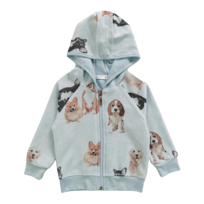 COZII- DOG L/S  ZIP-UP HOODIE (sky blue)