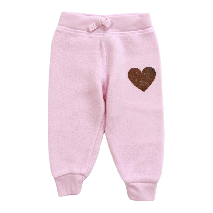 COZII- SILVER HEART ATHLETIC BACK POCKET PANT (candy pink)