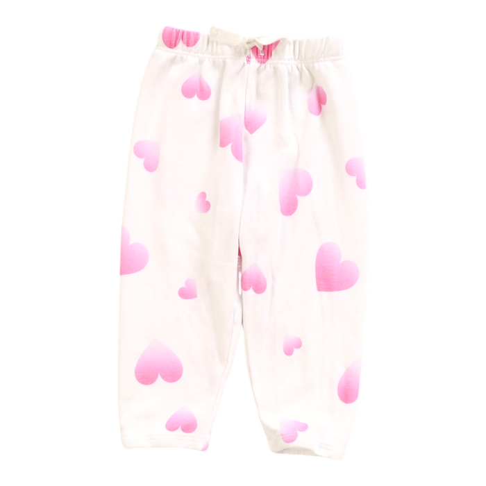 Cozii- Ombre Heart Athletic Sweat Pants (white)