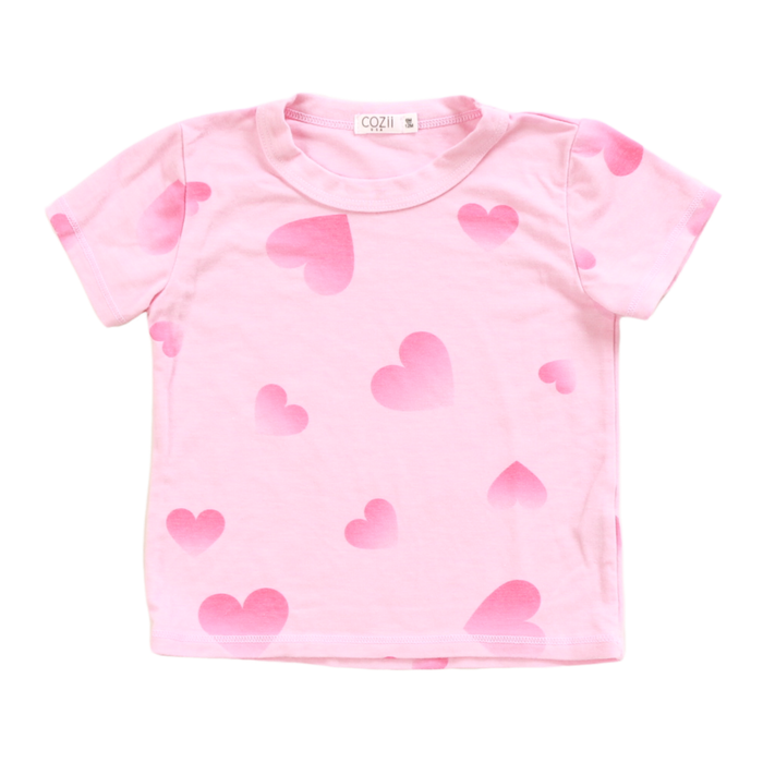 Cozii- Ombre Heart Tee  (pink baby)