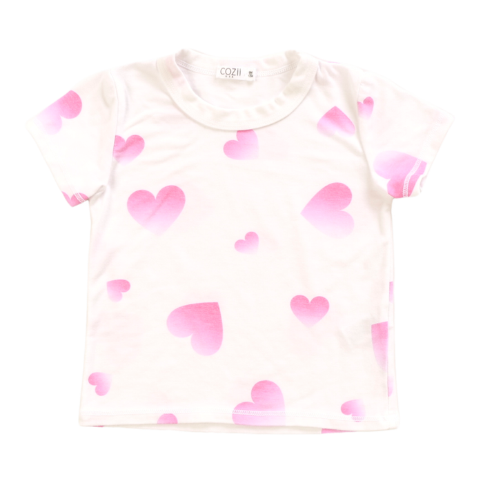 Cozii- Ombre Heart Tee  (white)