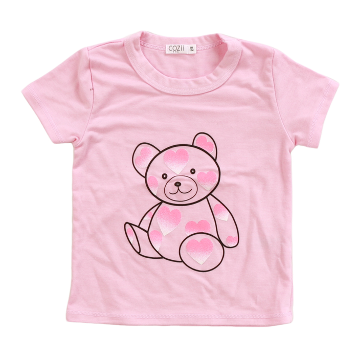 Cozii- Pink Teady Bear Tee  (pink baby)