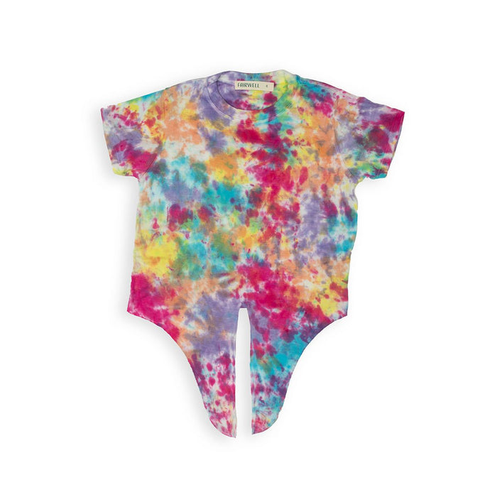 Fairwell- Tie-front Beach Tee, in Rainbow Sprinkles