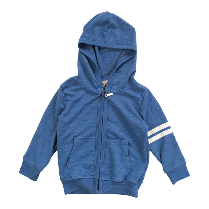 Cozii- White Stripes Hoodie (river blue)