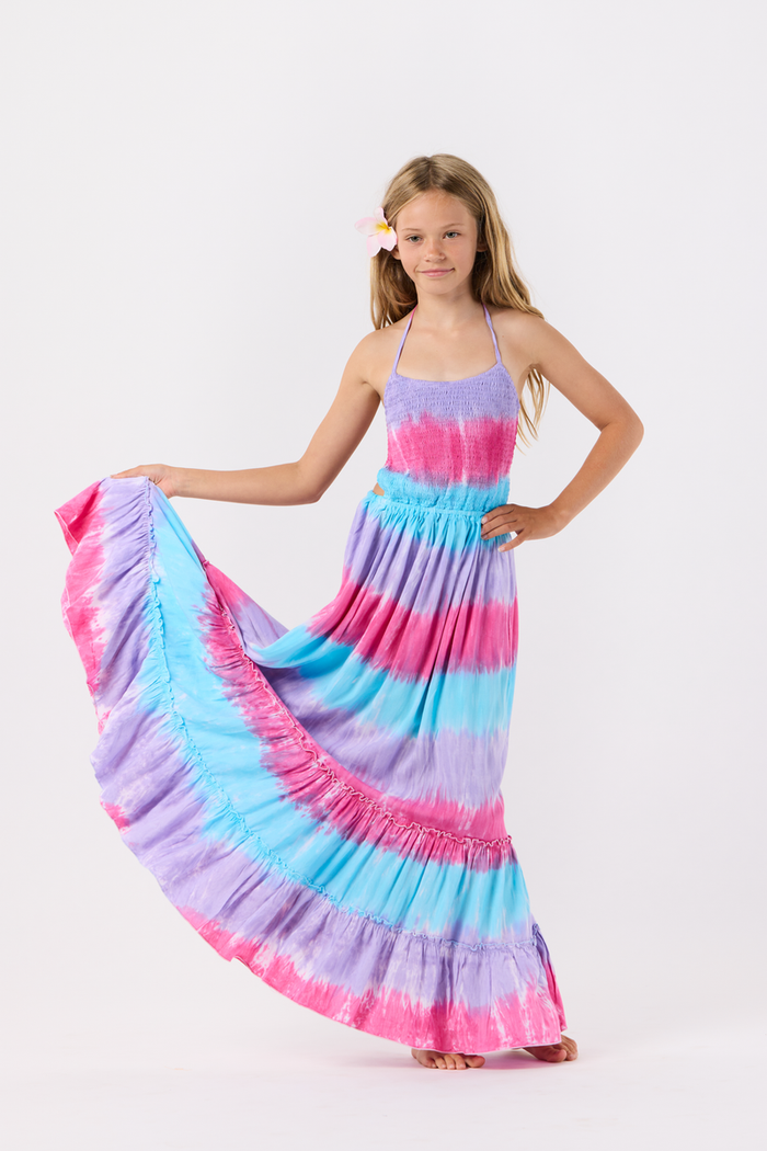 Tiare Hawaii-  Kids Naia Dress (teal luna)