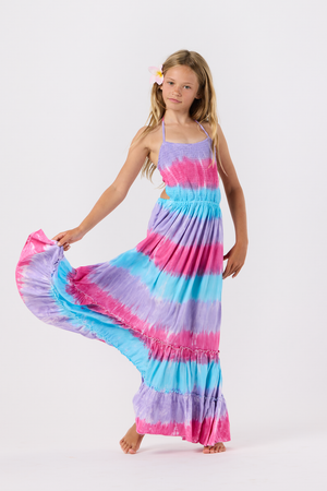 Tiare Hawaii-  Kids Naia Dress (teal luna)