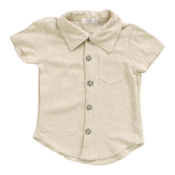COZII- S/S BUTTON SHIRT NATURAL