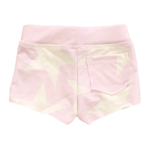 COZII- RAW EDGE BK PKT SHORT WHITE STARS (PINK)