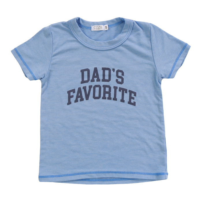 COZII- S/S CREW TEE Dad's favorite HEATHER BLUE