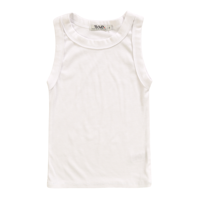 T2Love- FITTED MNG CREW TANK (white)