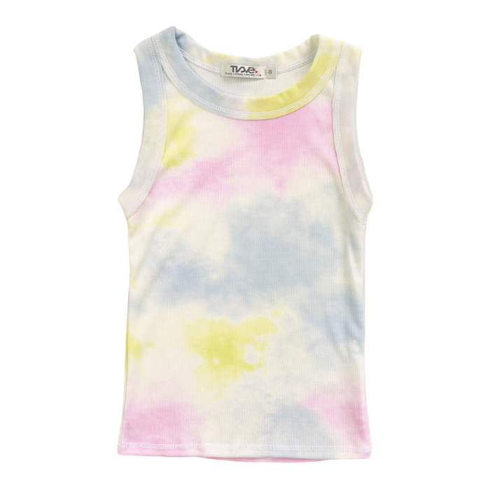 T2Love- FITTED MNG CREW TANK TIE DYE