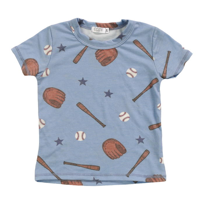 COZII- S/S CREW TEE BASEBALL BLUE