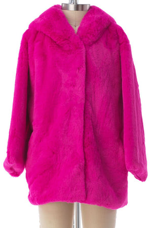 Rockwilde- Faux Fur Happy Face Jacket