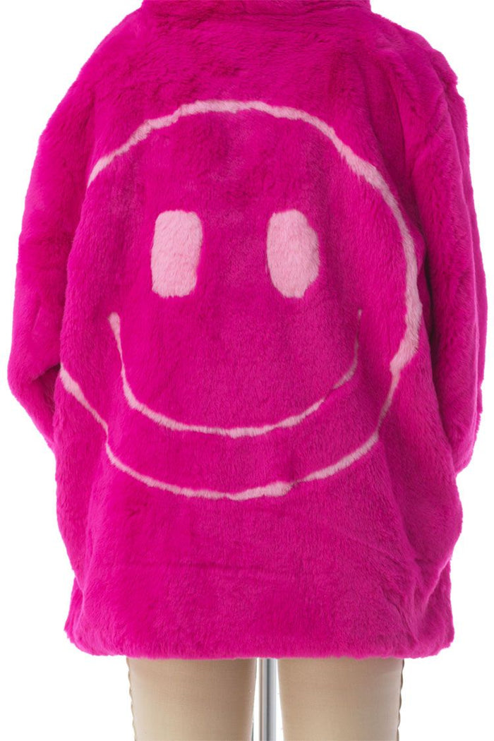 Rockwilde- Faux Fur Happy Face Jacket