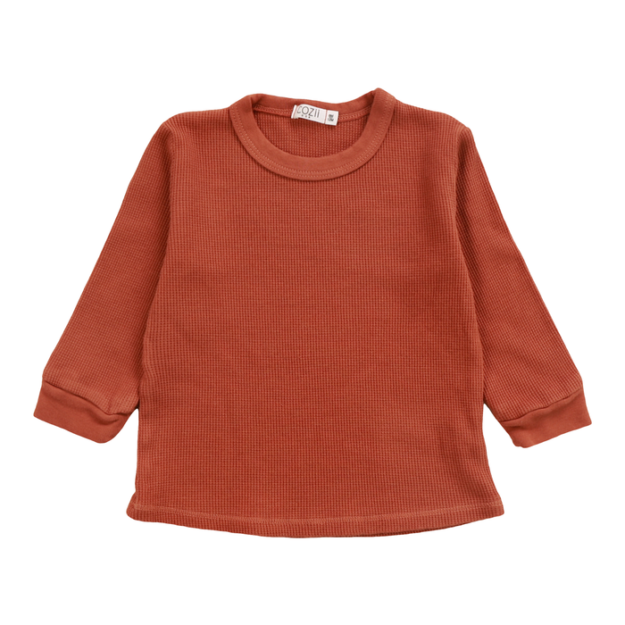 COZII- Long Sleeve Crew Top (brown)