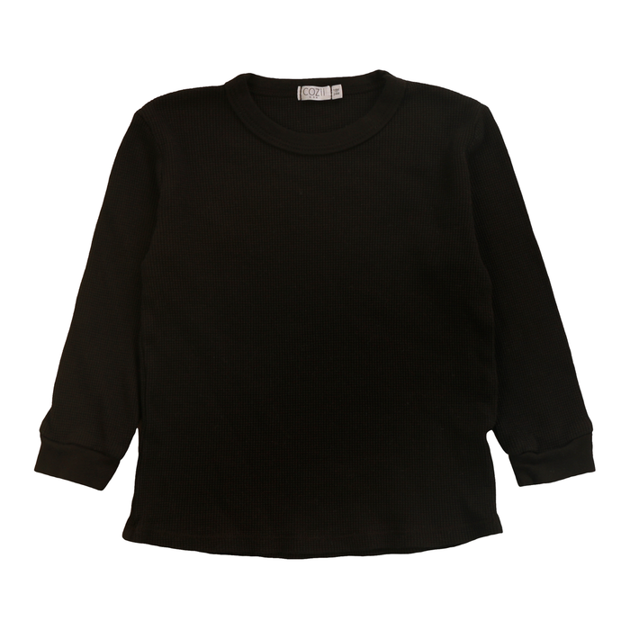 COZII- Long Sleeve Crew Top (Black)