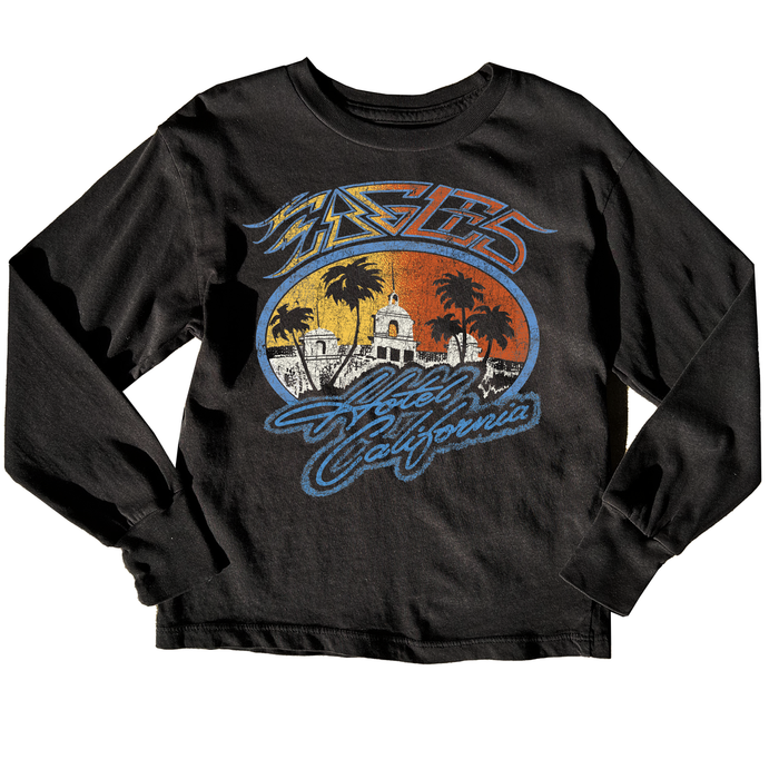 rowdy sprouts- EAGLES HOTEL CALIFORNIA LS TEE BLACK